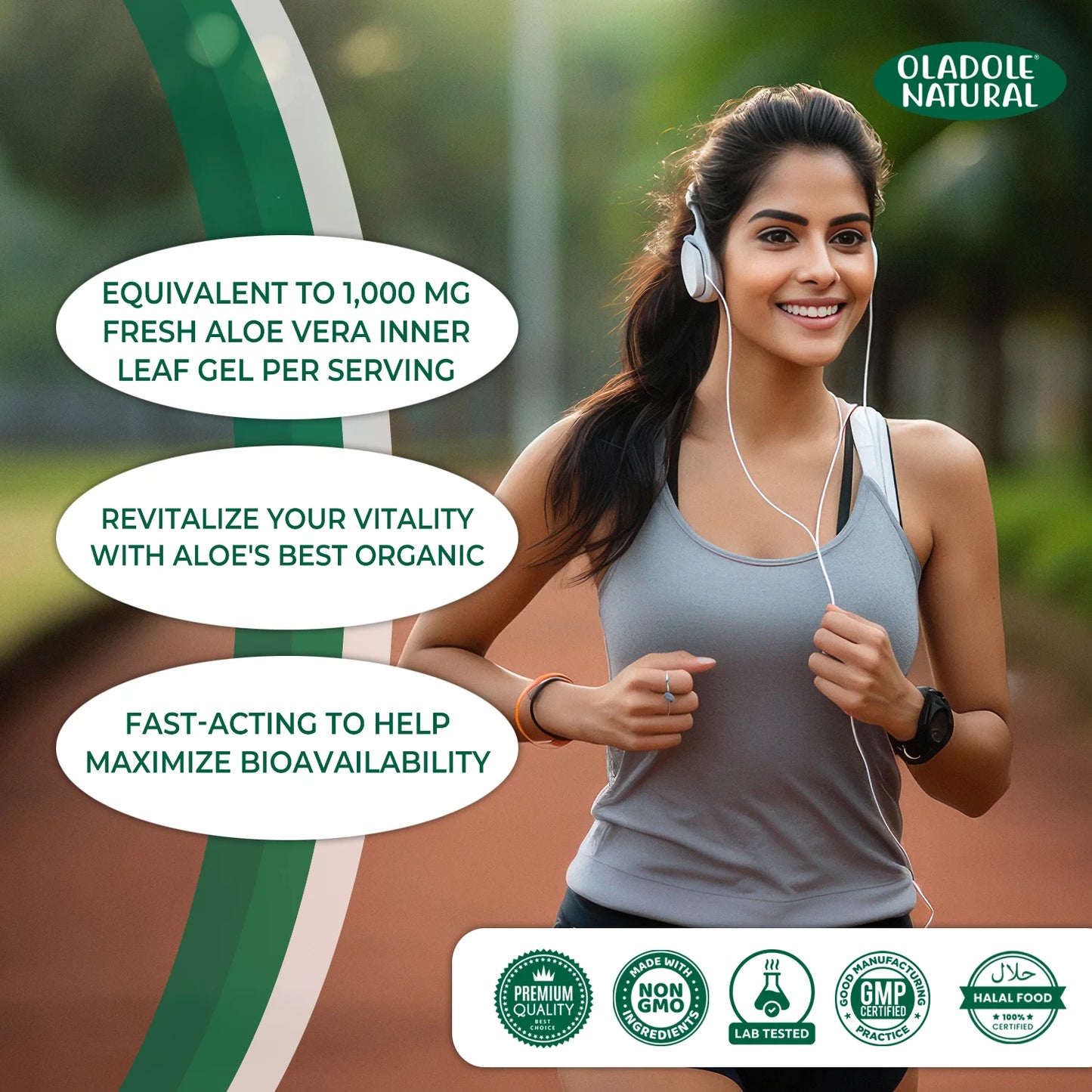 Oladole Natural Aloe Vera 1000mg 120 Capsules