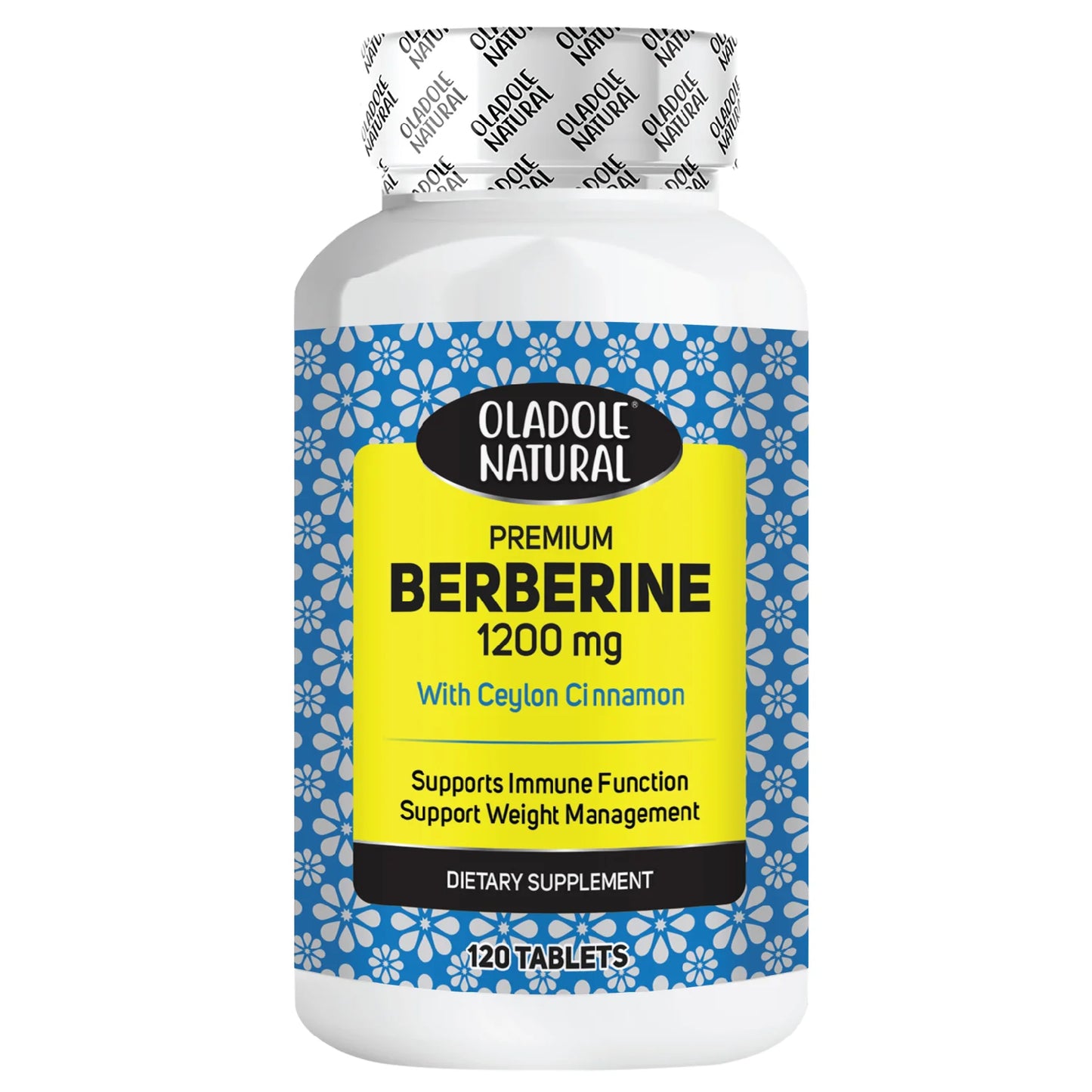 Oladole Natural Berberine with Ceylon Cinnamon 1200mg – 120 Tablets
