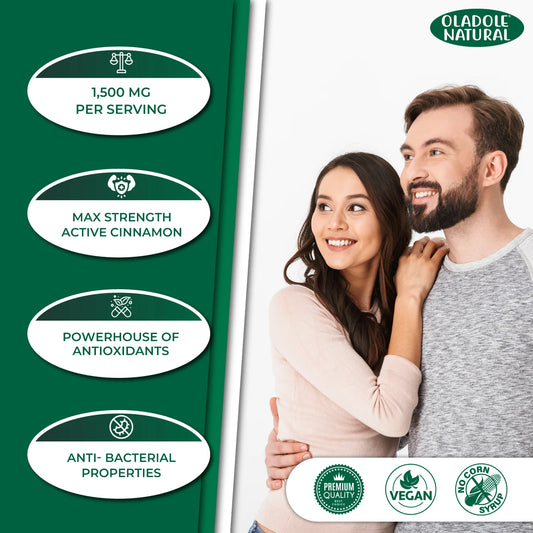 Oladole Natural Cinnamon 1500mg 120 Capsules