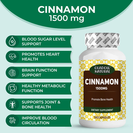 Oladole Natural Cinnamon 1500mg 120 Capsules