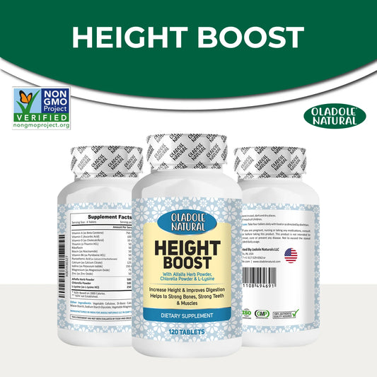 Oladole Natural Height Boost Tablets for Height Growth – 120 Tablets
