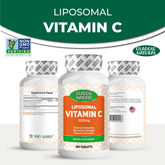 Oladole Natural Liposomal Vitamin C 2000mg- 180 Tablets
