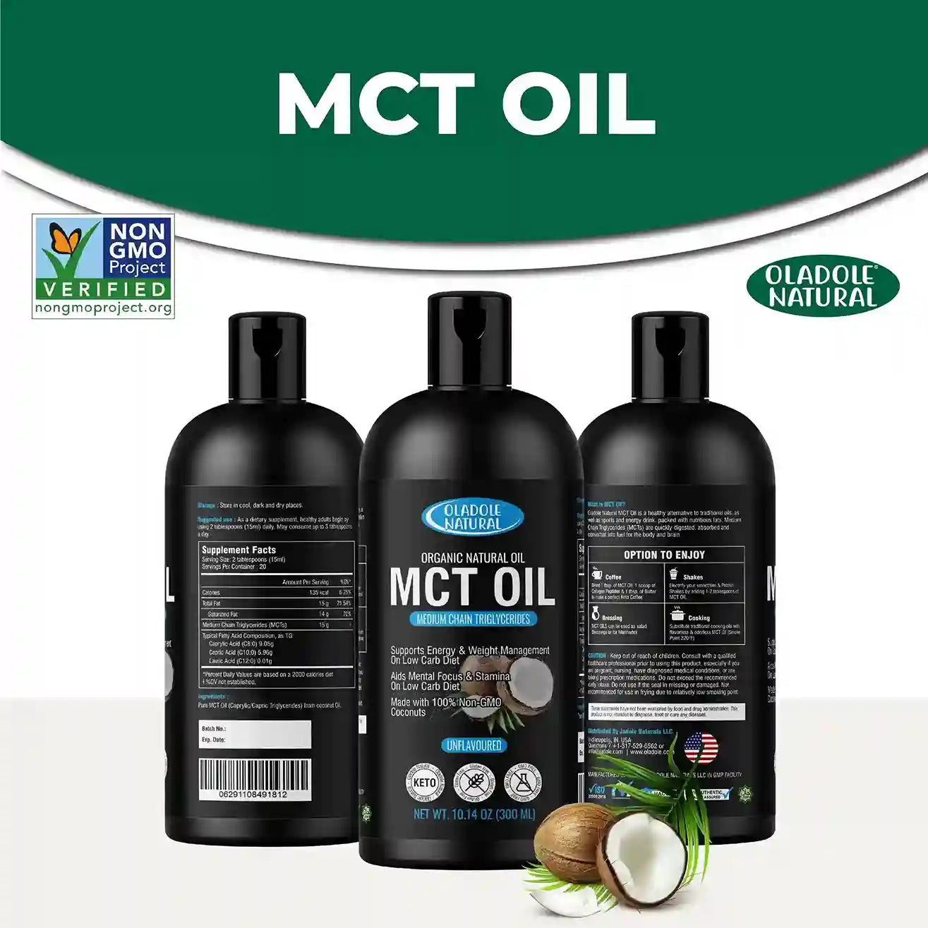 Oladole Natural Organic MCT Oil 300 ml