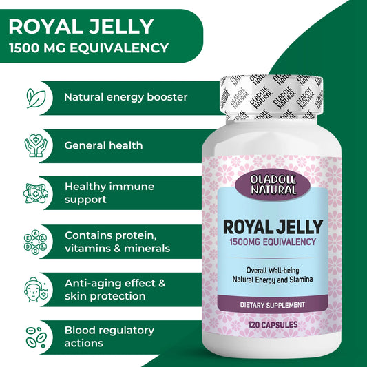 Oladole Natural Royal Jelly 1500mg - 120 Capsules
