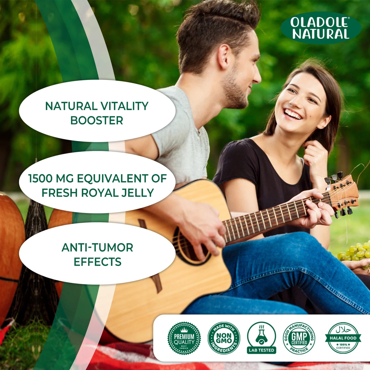 Oladole Natural Royal Jelly 1500mg - 120 Capsules