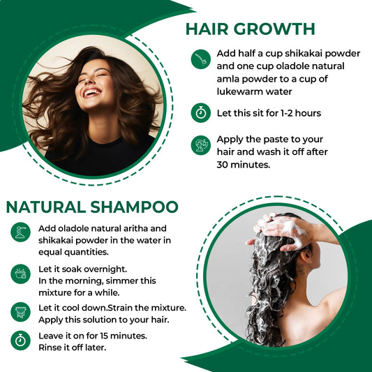 Oladole Natural Organic Shikakai Powder Hair Care