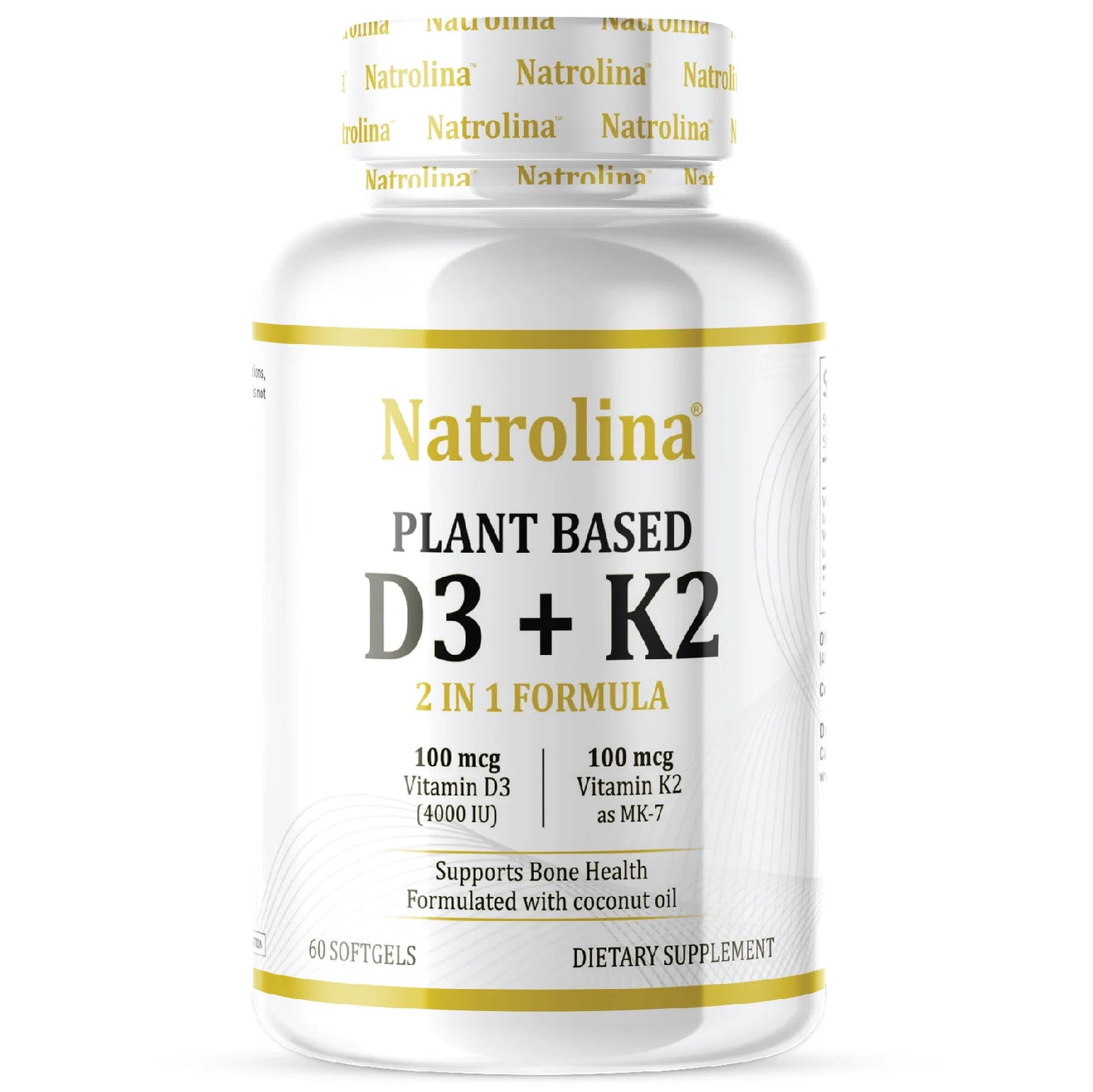 Natrolina Plant Based D3 + K2 - 60 softgels