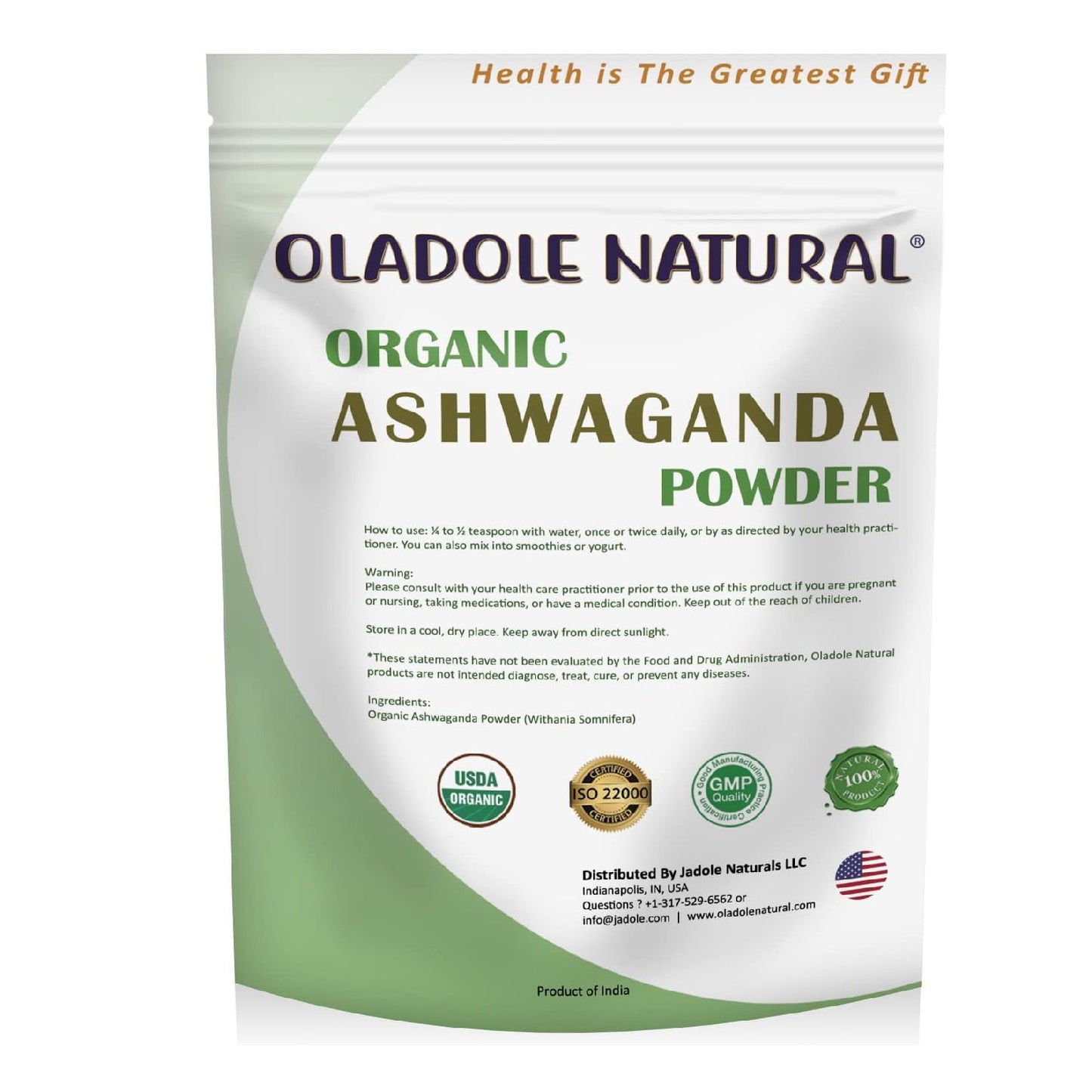 Oladole Natural Organic Ashwagandha Powder