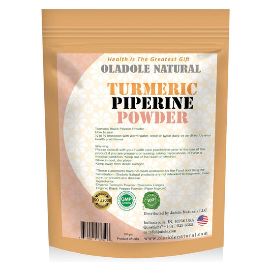Oladole Natural Turmeric Black Pepper Powder 100g
