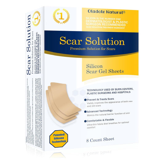 Scar Solution Silicone Scar Gel Sheets 8 Count