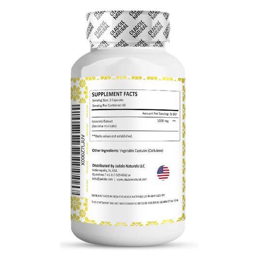 Oladole Natural Graviola Extract 1000mg 120 Capsules
