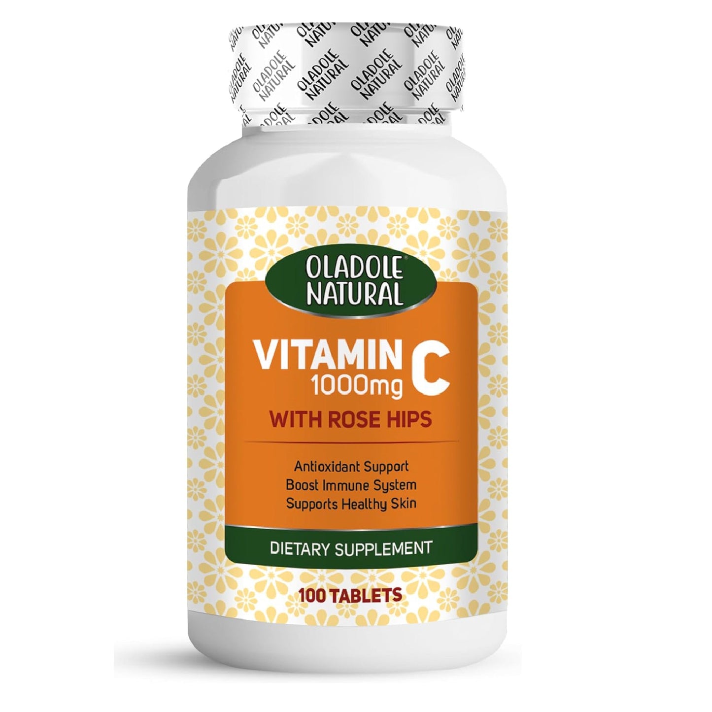 Oladole Natural Vitamin C 1000 mg with Rose Hips 100 Tablets