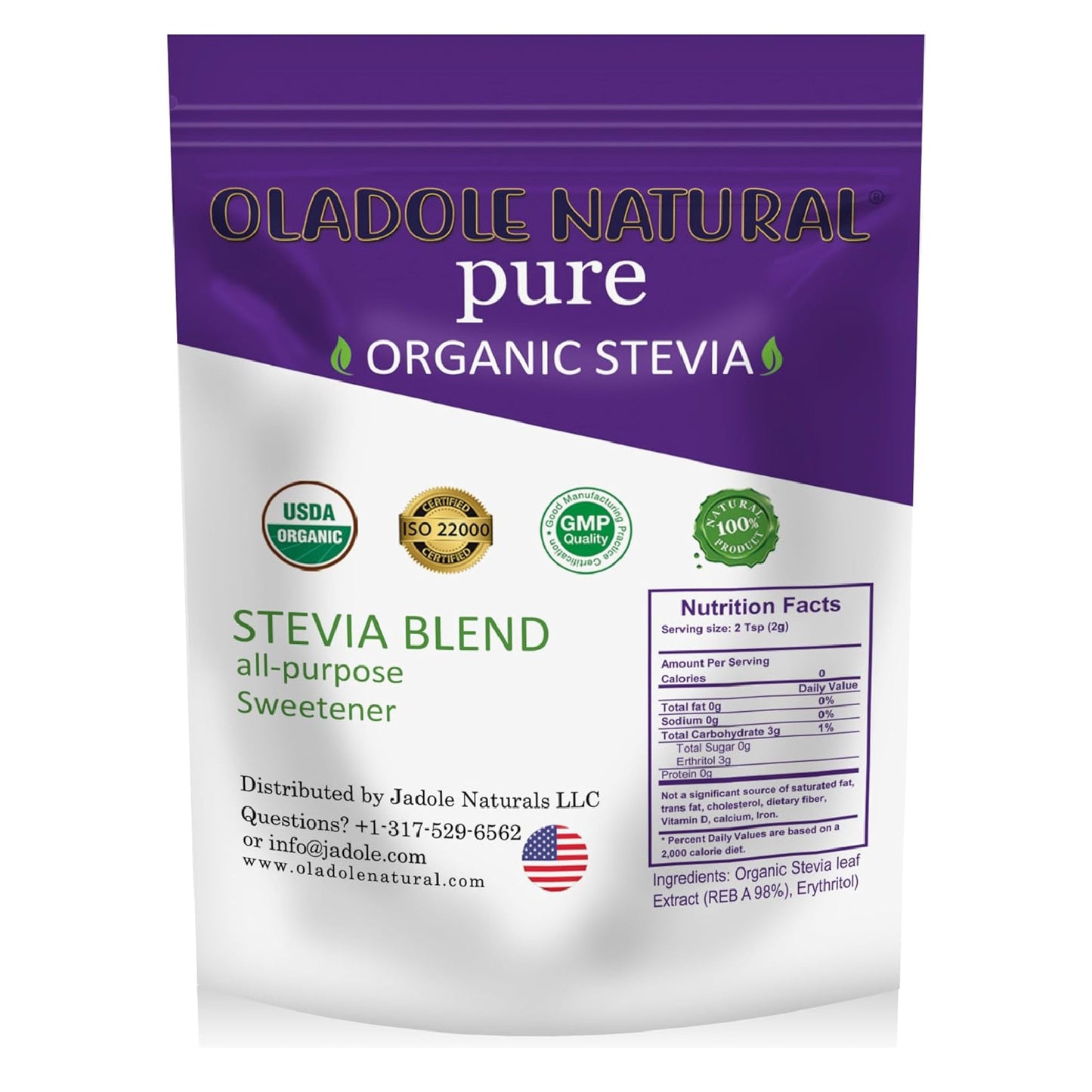 Oladole Natural Organic Stevia Sweetener Blend 200g