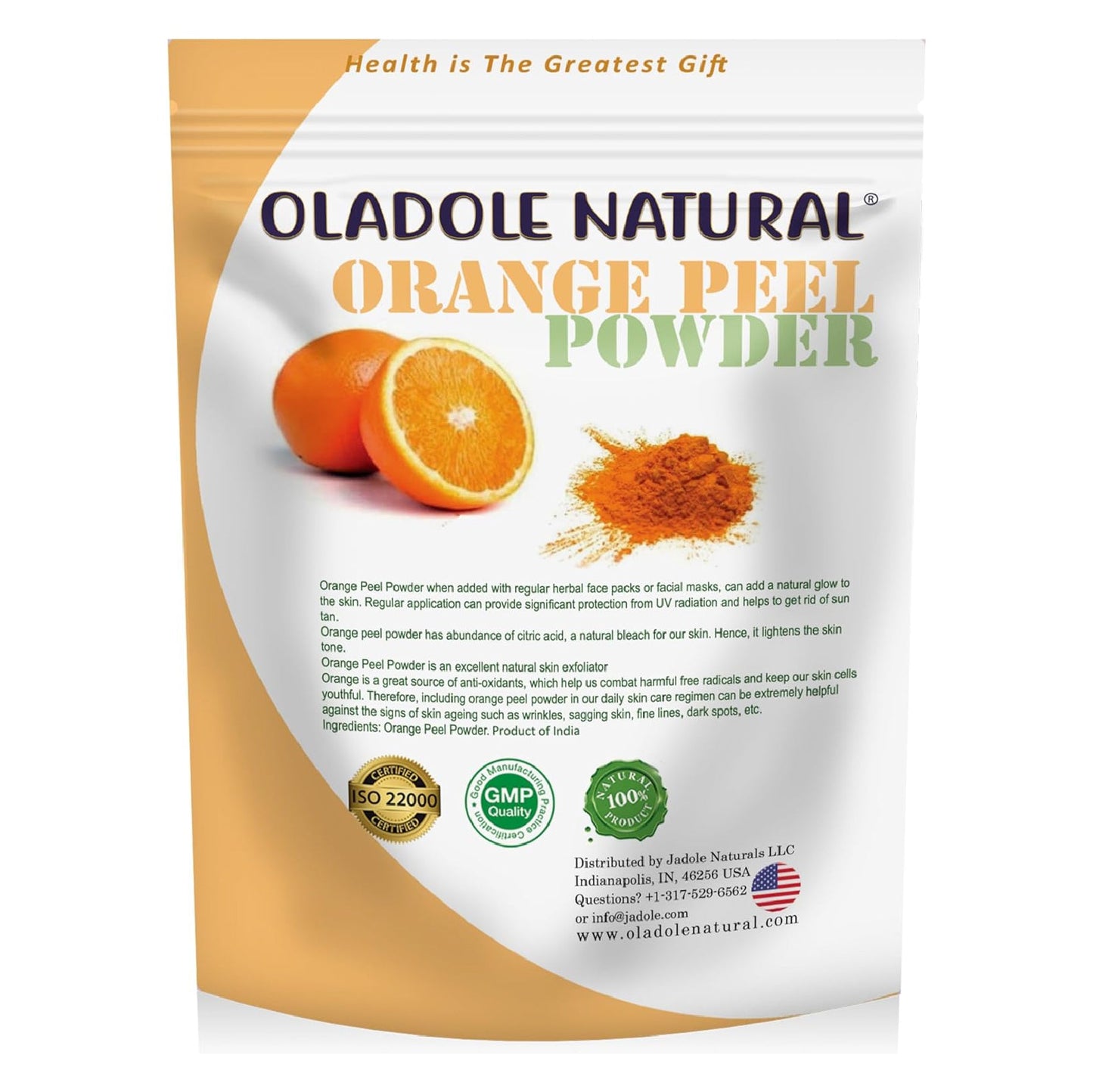 Oladole Natural Orange Peel Powder 100% Pure and Natural