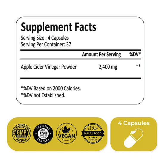 Natrolina Apple Cider Vinegar 2400mg, 150 Capsules