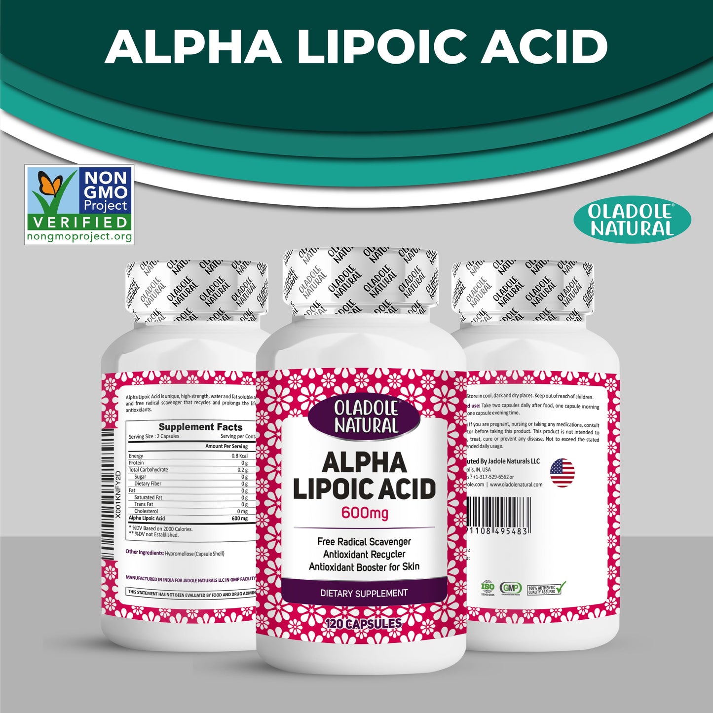 Alpha Lipoic acid 600mg 120 capsules