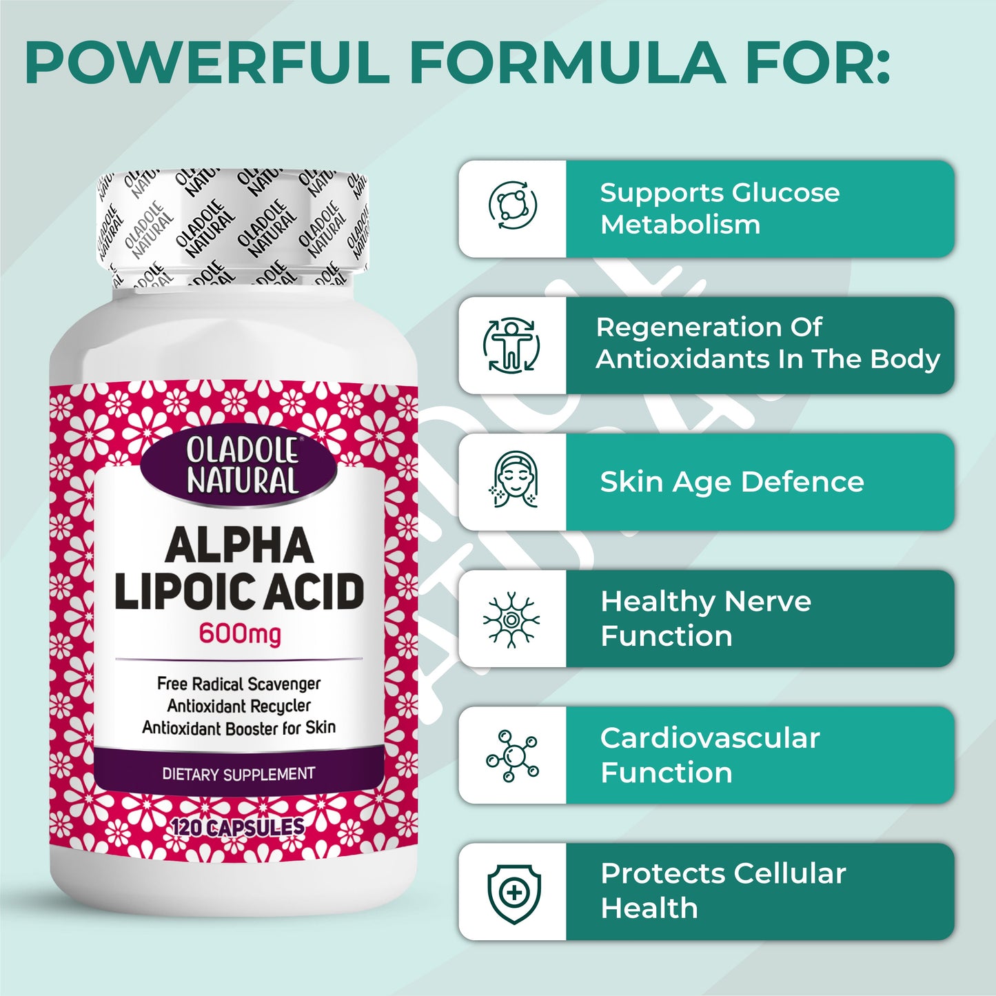 Alpha Lipoic acid 600mg 120 capsules