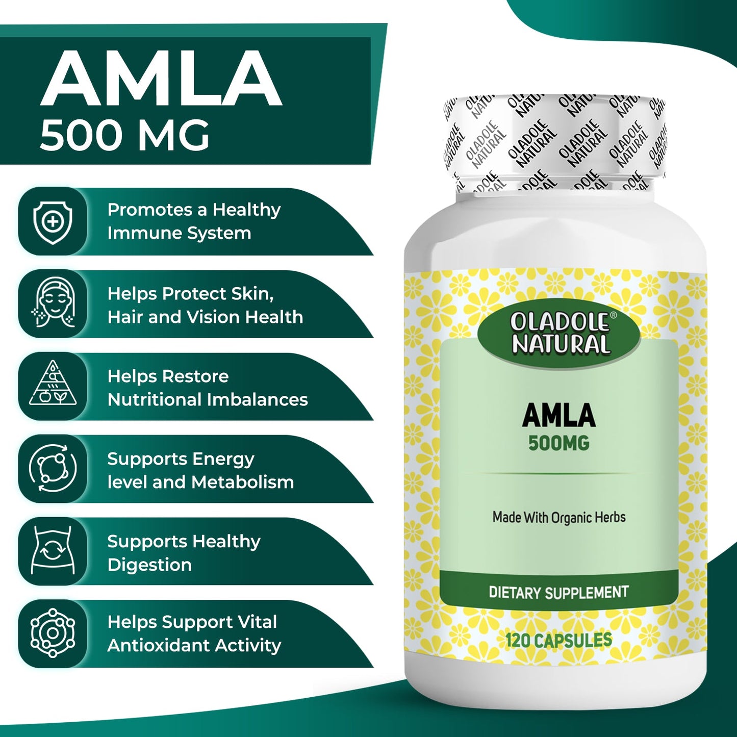 Amla 500mg 120 Capsules