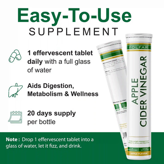 Folfar Apple Cider Vinegar Effervescent Tablets