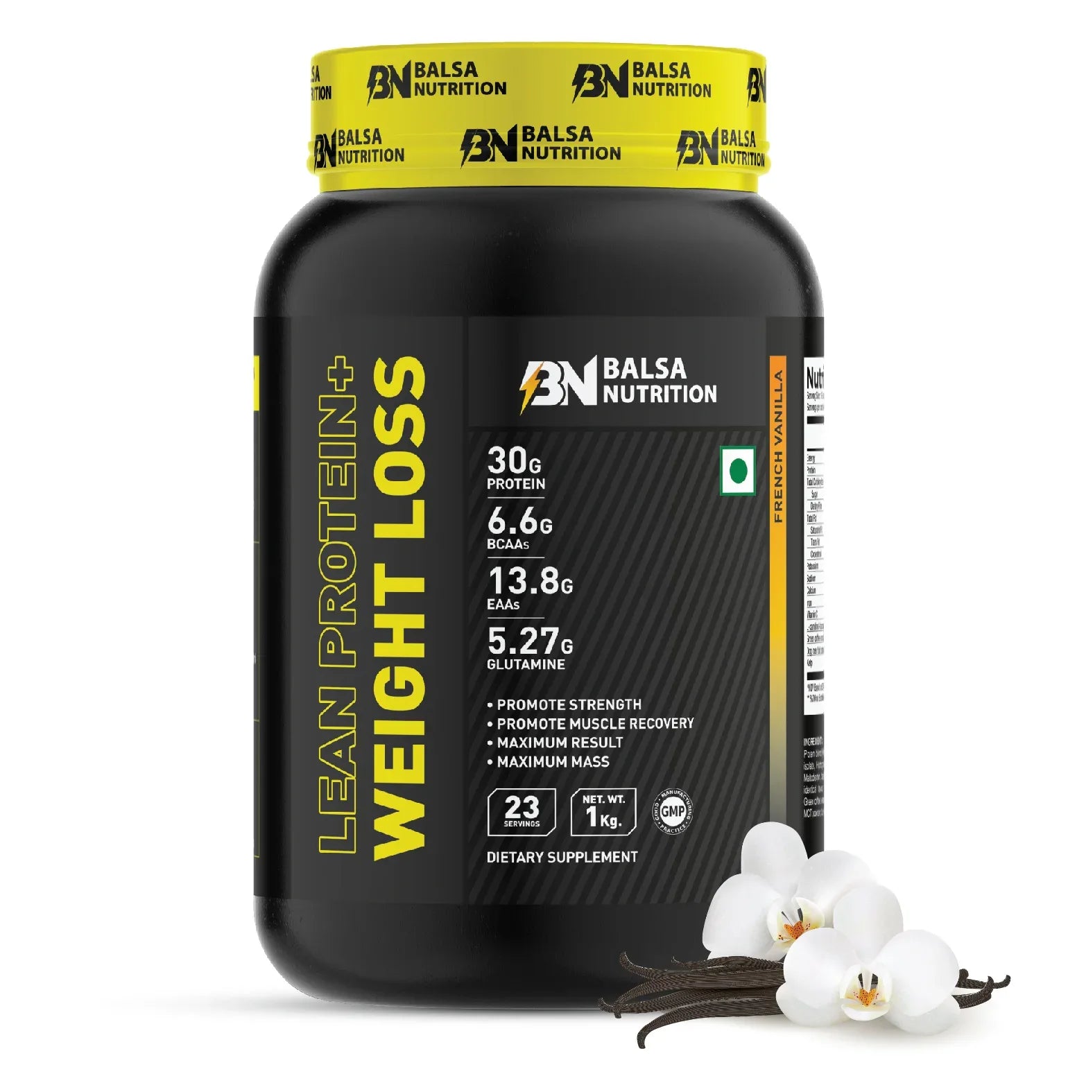 بروتين قليل الدسم + خسارة الوزن 1 كجم بنكهة الفانيليا الفرنسية