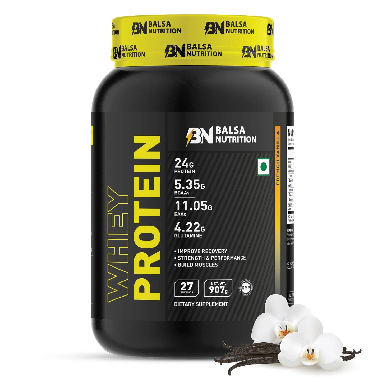 Balsa Nutrition Whey Protein Powder 907g , French Vanilla Flavour