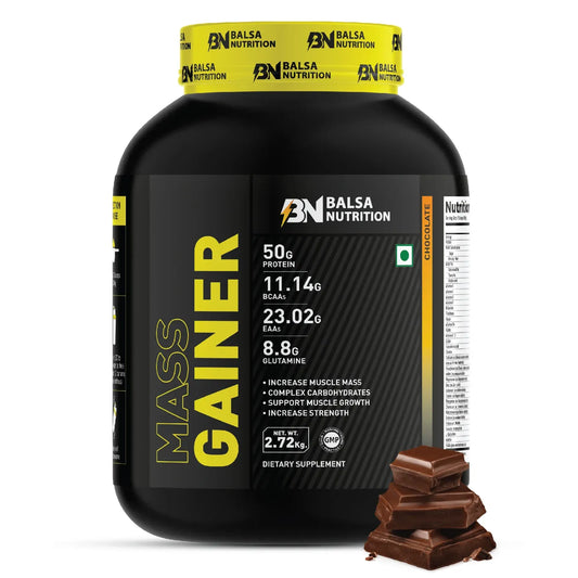 Balsa Nutrition Mass Gainer Protein Powder 2.72kg Chocolate Flavor
