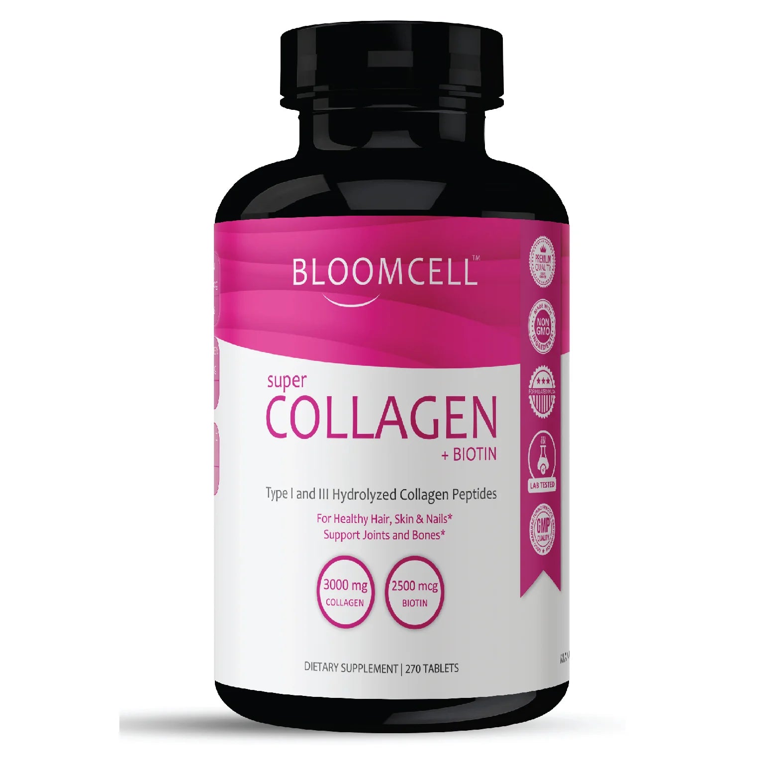 بلومسيل سوبر كولاجين + بيوتين - 270 قرصًا، النوع الأول والثالث