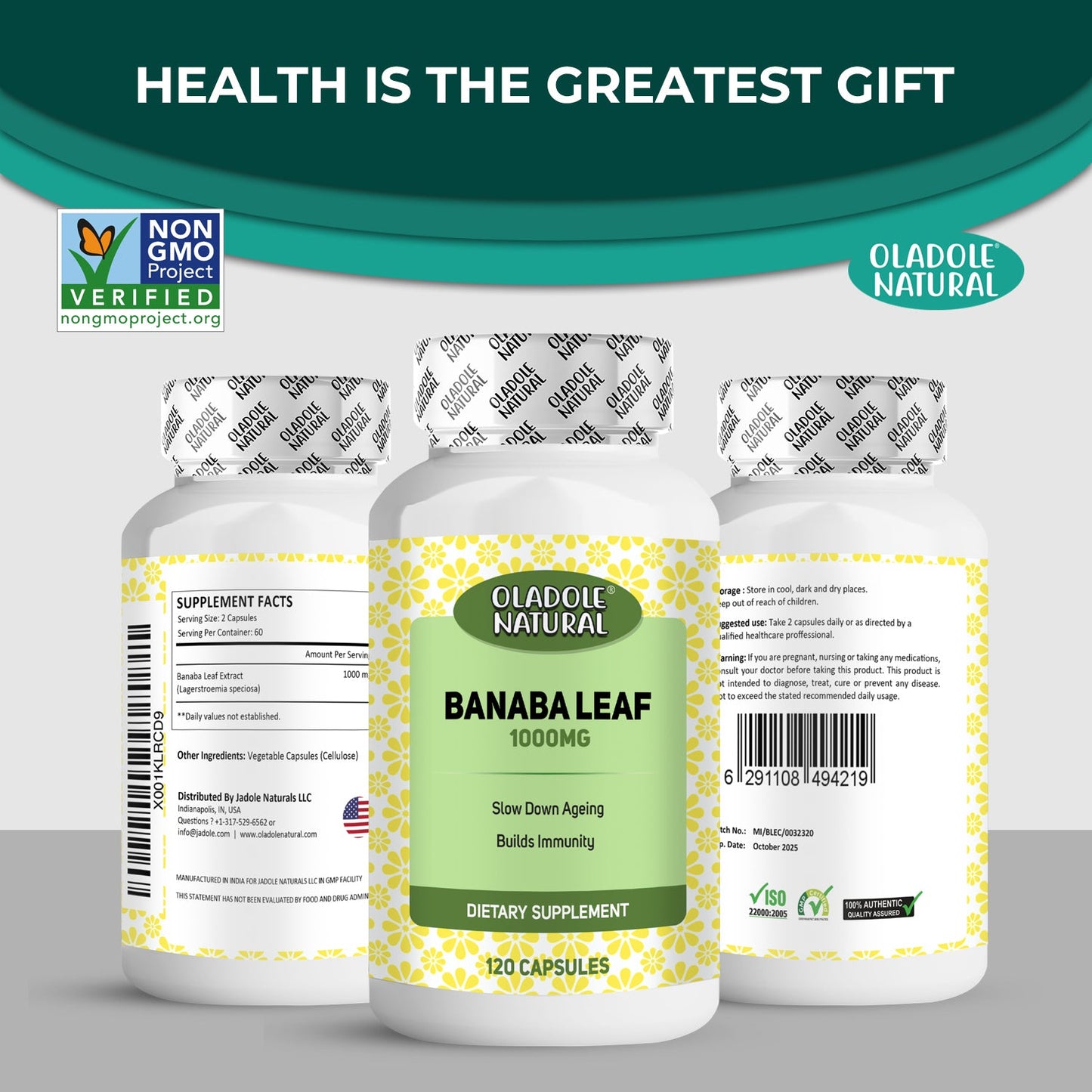 Banaba Leaf Extract 500 mg 120 Capsules