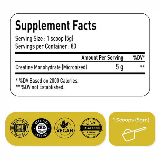 Natrolina Micronized Creatine Monohydrate Powder