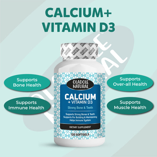Calcium + Vitamin D3 Supplement 120 Softgels
