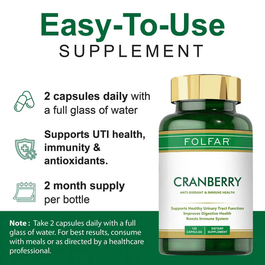 Folfar Cranberry Extract 120 Capsules