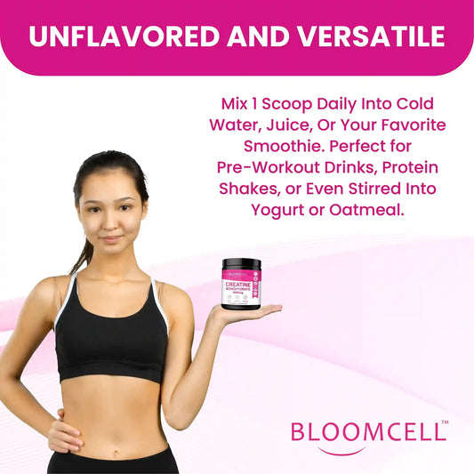 Bloomcell Micronized Creatine Monohydrate Unflavored Powder - 300g