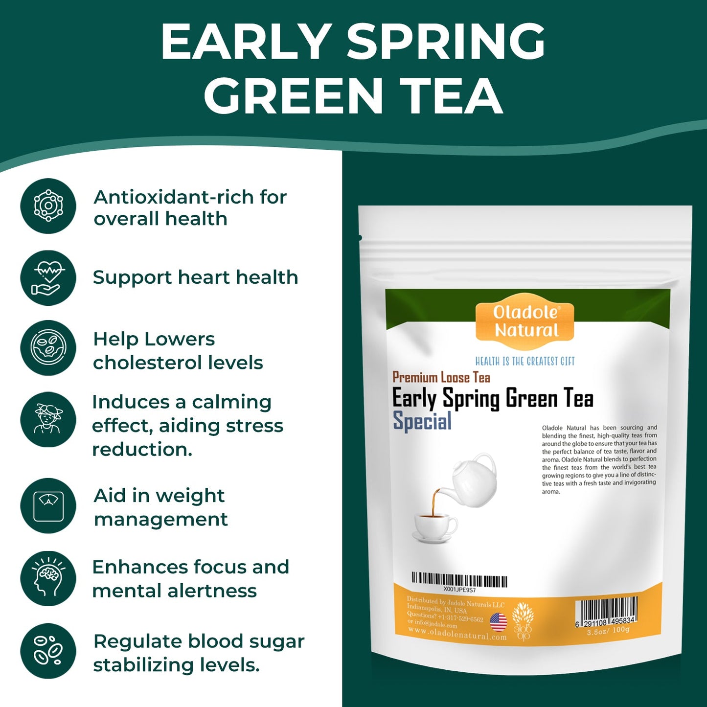 Oladole Natural Early Spring Green Tea, 100g
