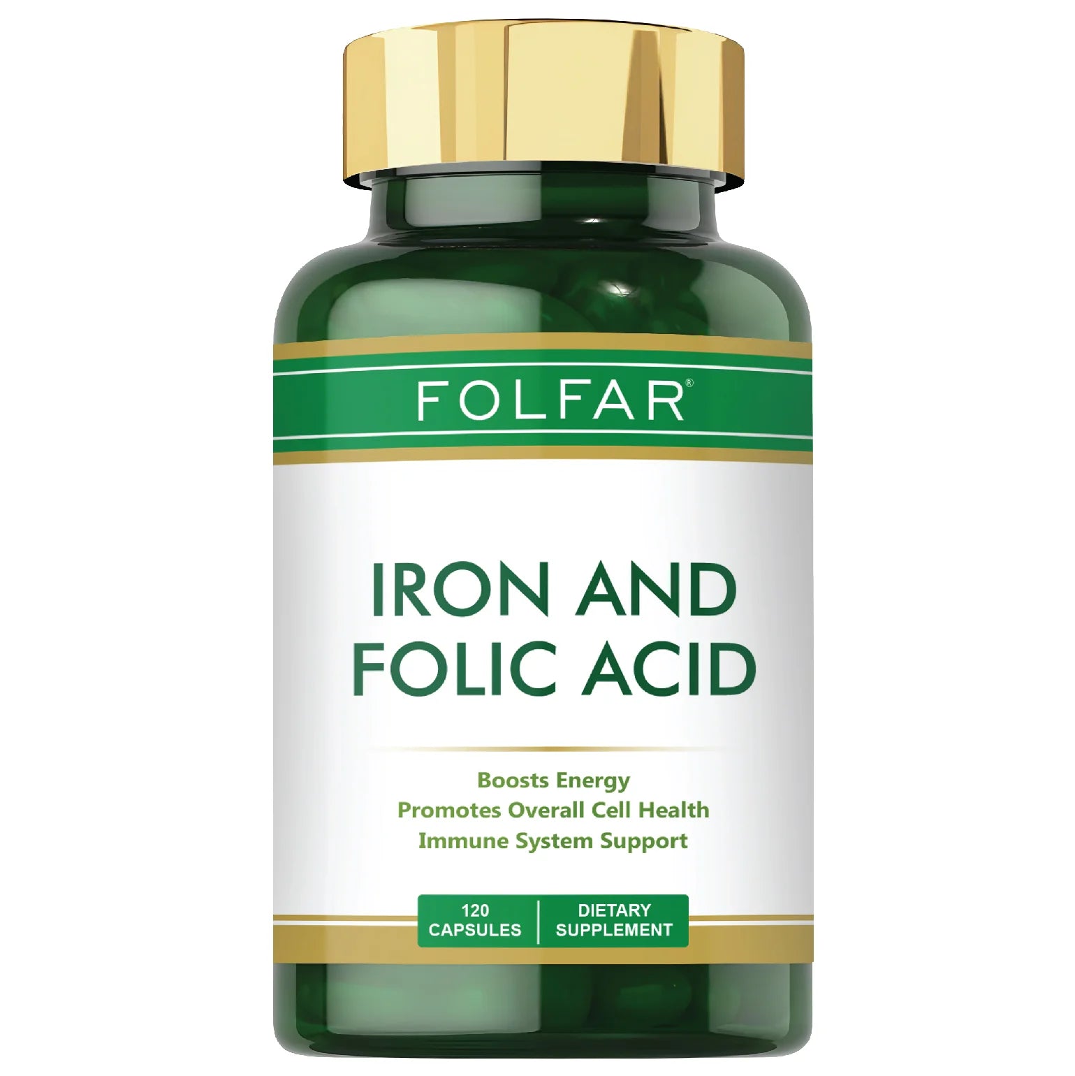 فولفار حديد + حمض الفوليك 120 كبسولة