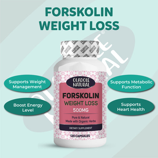 Oladole Natural Forskolin Extract for Weight Loss 500mg 120 Capsules