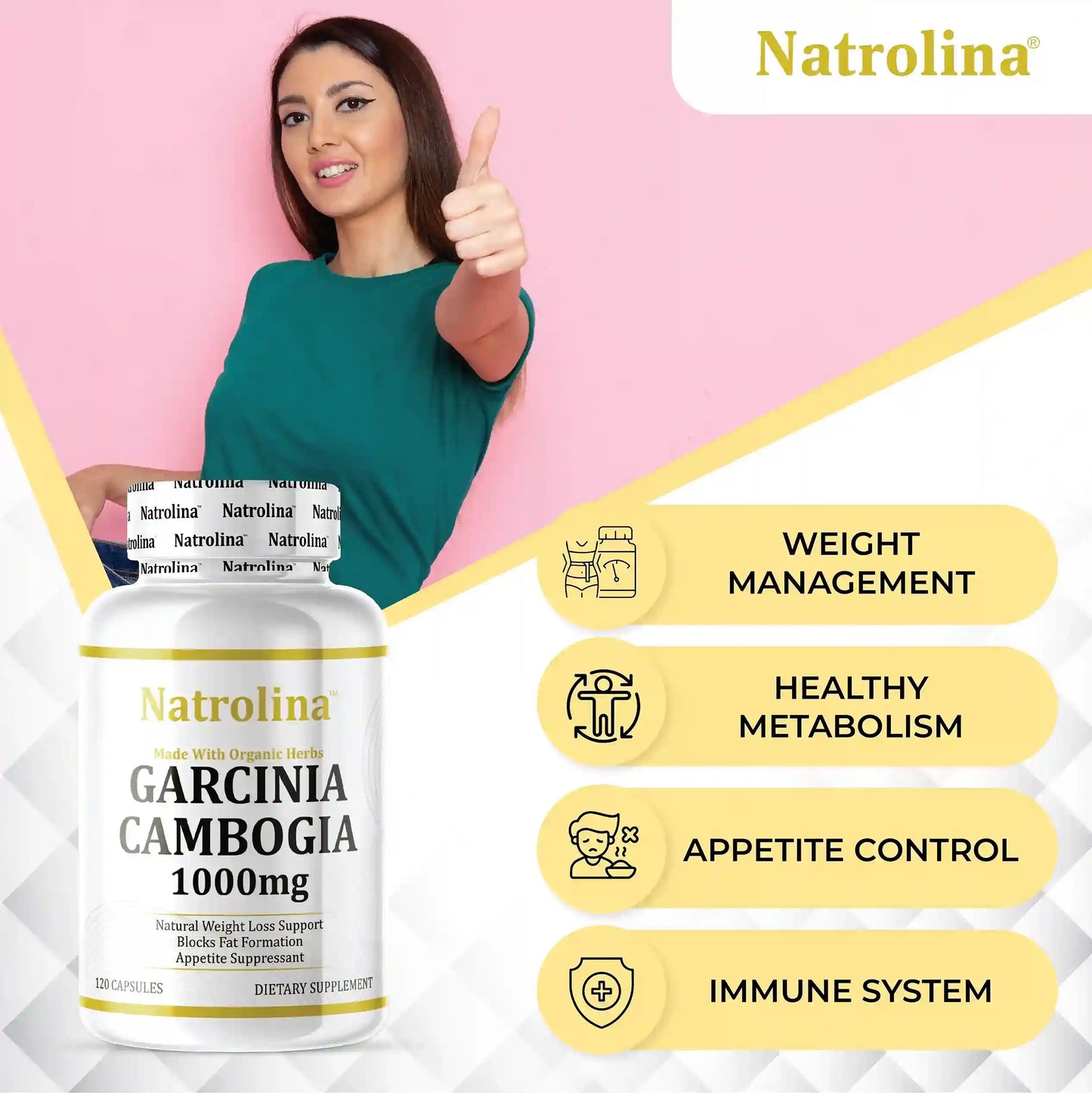 Natrolina Garcinia Cambogia 1000mg - 120 Capsules