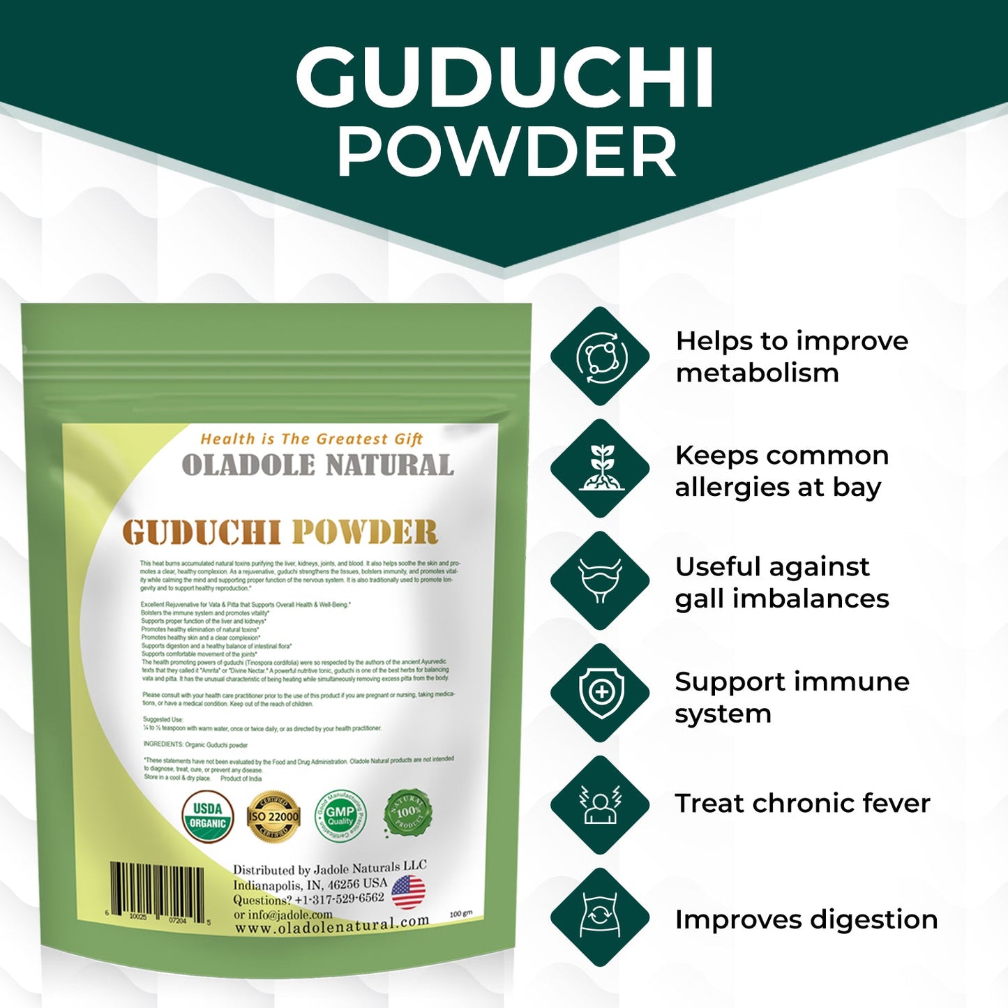 Oladole Natural Guduchi Powder 100g