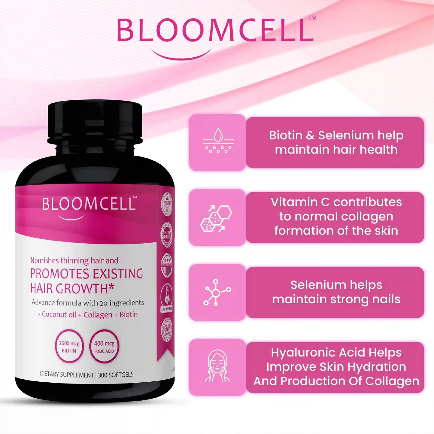 Bloomcell Hair, Skin & Nail- 300 Softgels