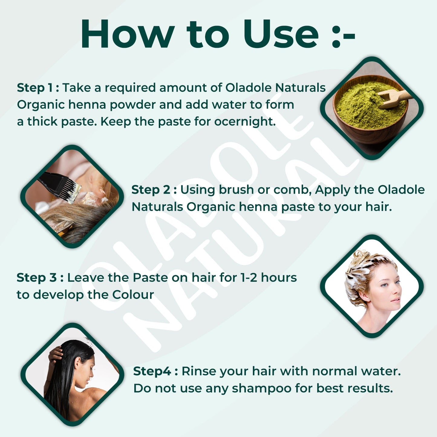 Oladole Natural Neutral Henna Powder Organic Cassia obovate 100g