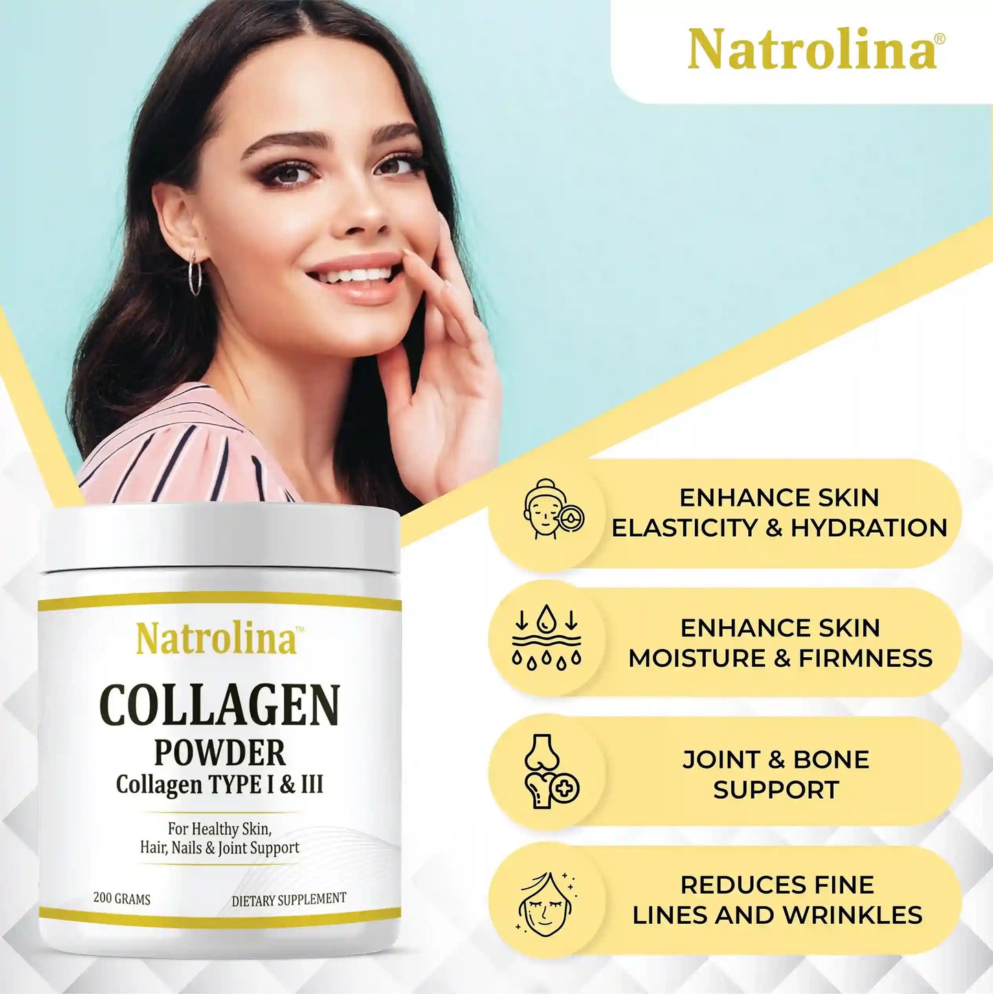 Natrolina Hydrolyzed Bovine Collagen Powder 200g
