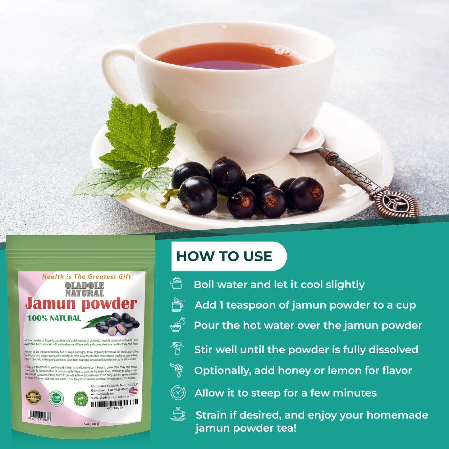 100% Natural Jamun Powder 100g