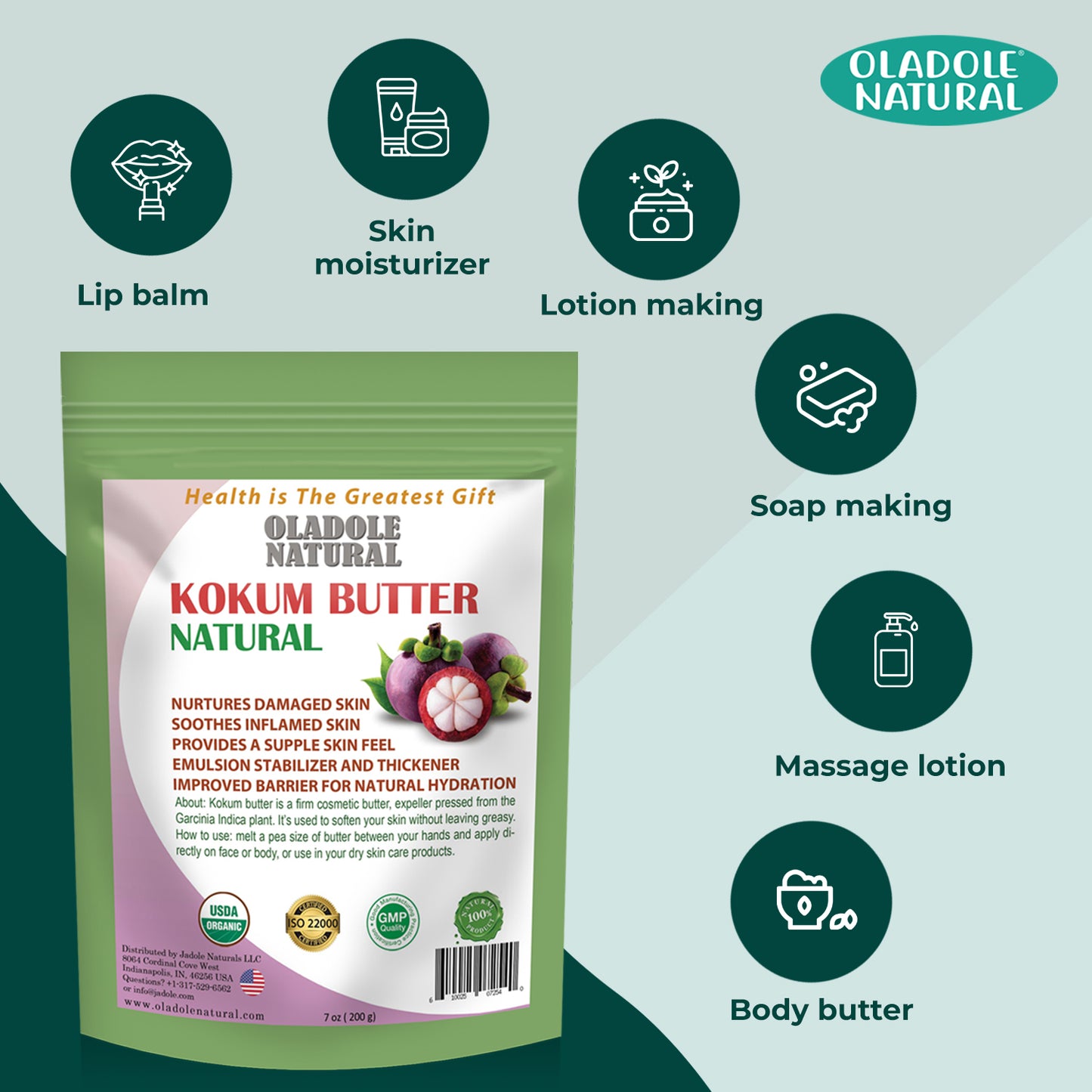 Oladole Natural Raw Kokum Butter 200g