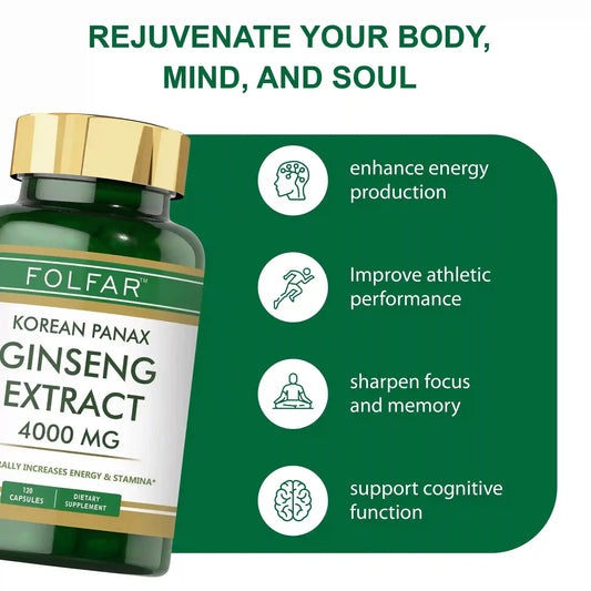 Folfar Korean Panax Ginseng Extract - 120 Capsules