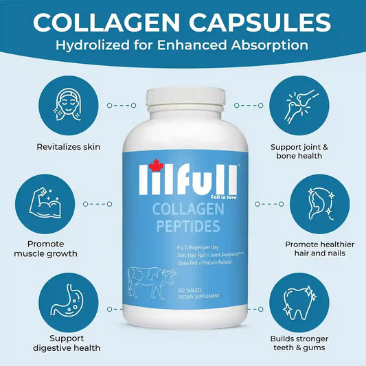 Lilfull Hydrolyzed Bovine Collagen Peptides 6g, 252 Tablets