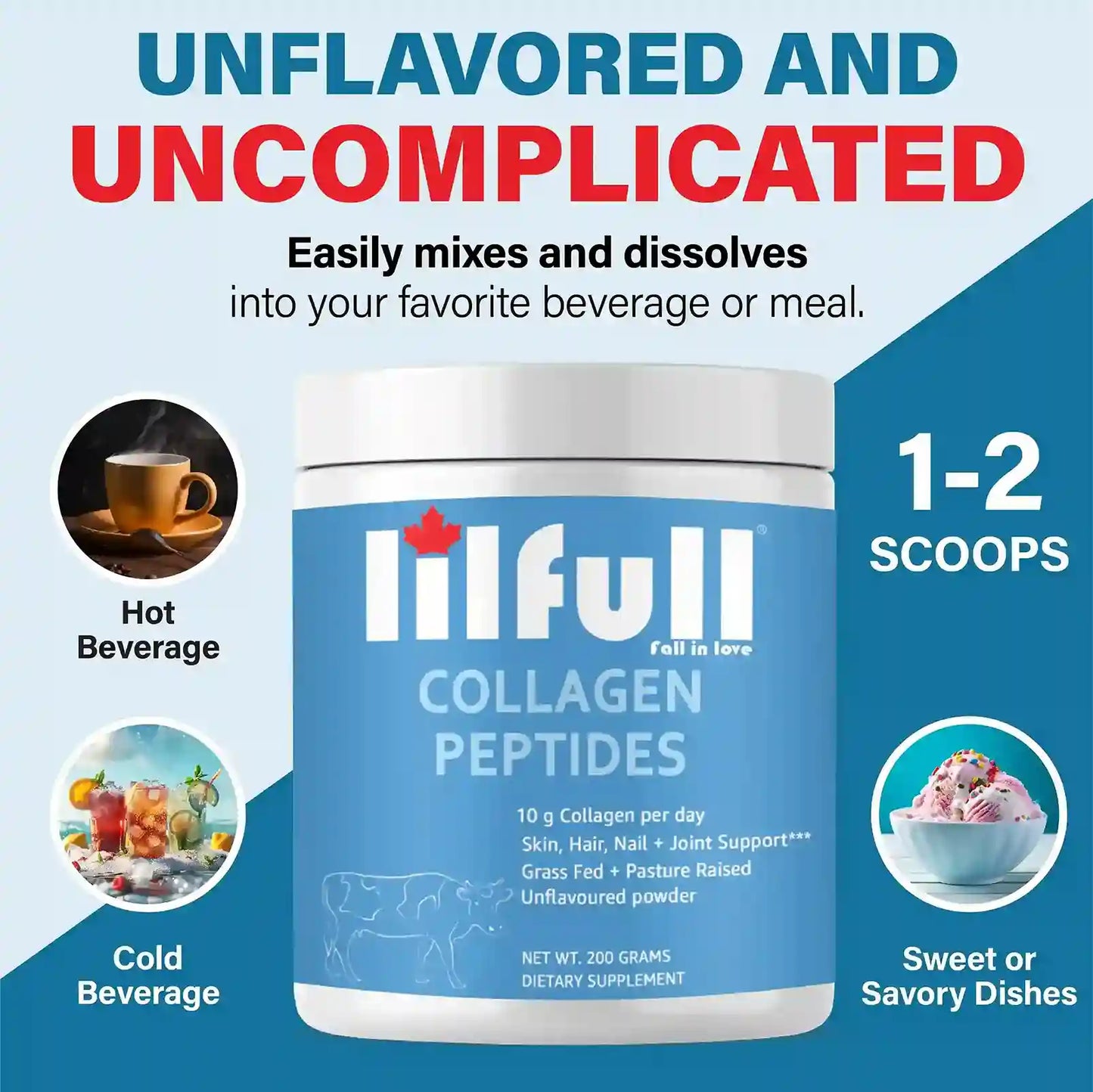 Lilfull Collagen Peptides Powder Supplement 200g
