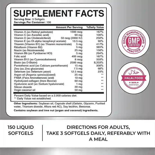 Lilfull Hair, Skin & Nails 150 Softgels