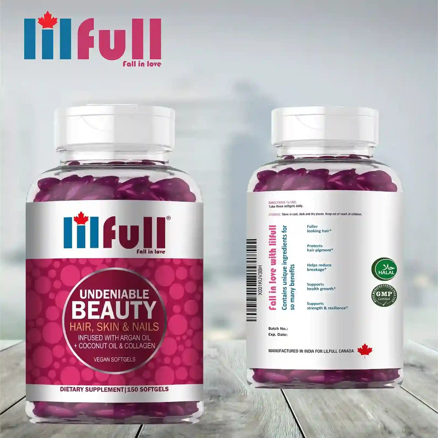 Lilfull Hair, Skin & Nails 150 Softgels