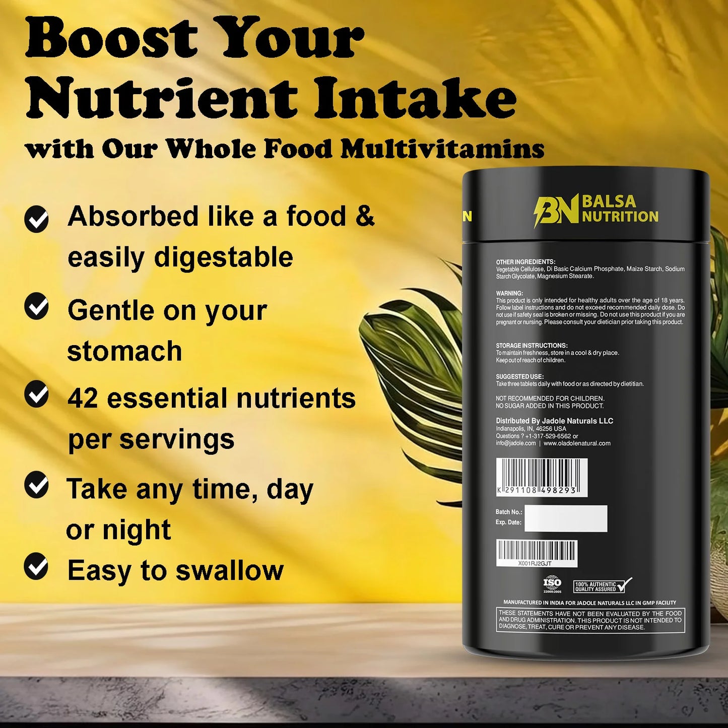 Multivitamin Supplements for Men 90 Tablets,865mg