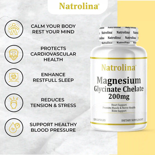 Natrolina Magnesium Glycinate 200mg, 120 Caps