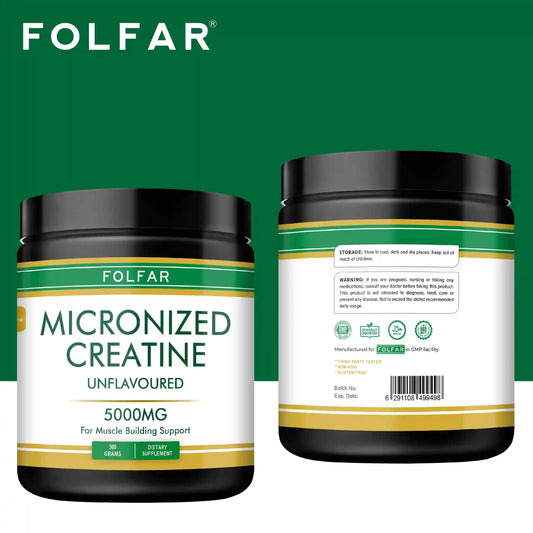 Folfar Creatine Monohydrate Powder- 300g (Unflavored)